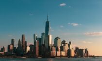 clear sky over city buildings