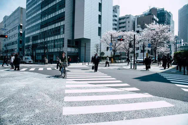 pexels-people crossing pedestrian road