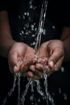 washing hands with water