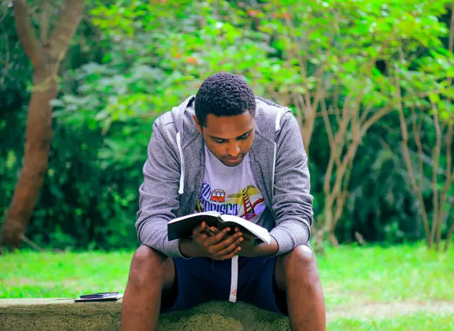 African Student Reading