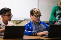 Students with laptop