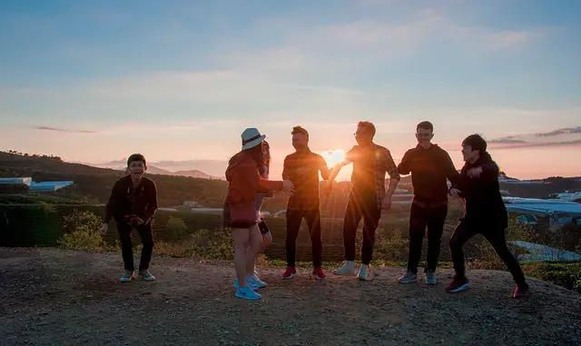 pexels- people athering during sunset