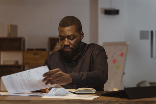 African Student reading