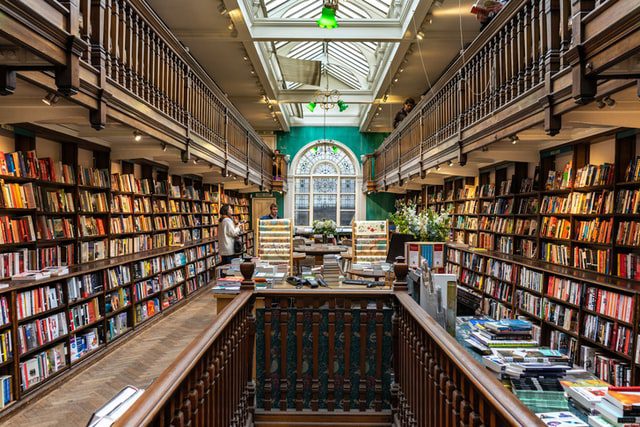 Interior view of a library