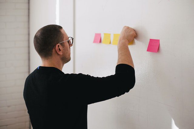 Student at the board