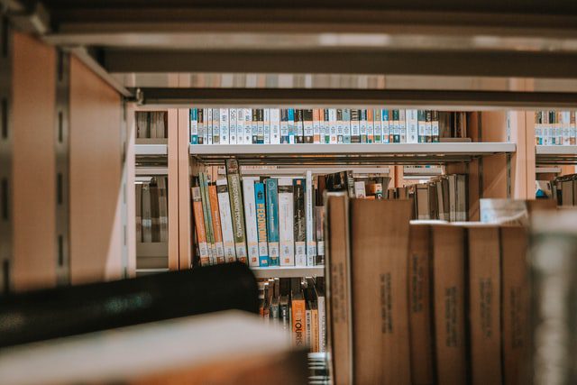 Books in a library