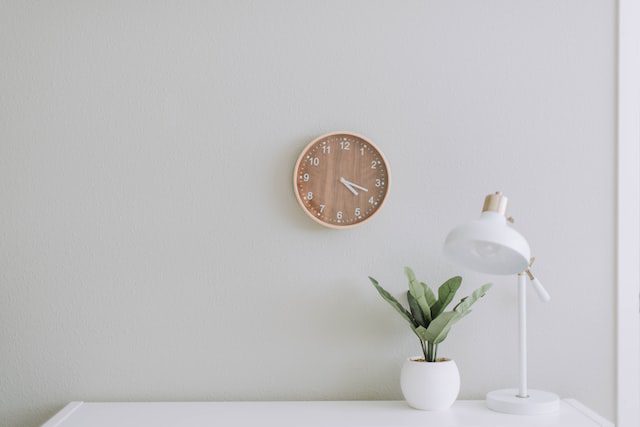 Unsplash - A clock and lamp