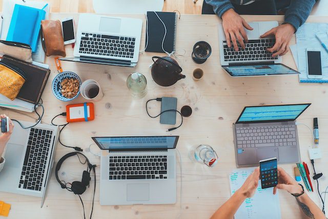 Unsplash - Laptops on a desk