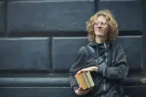 Boy holding a book