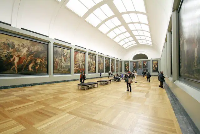 Inside of a museum