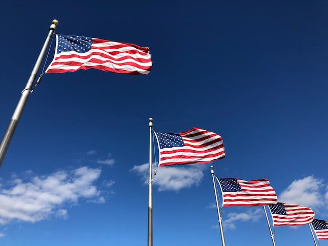 USA flags