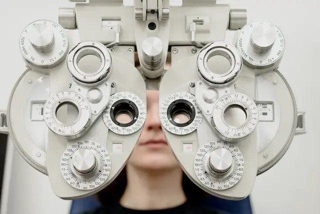 Patient checking vision