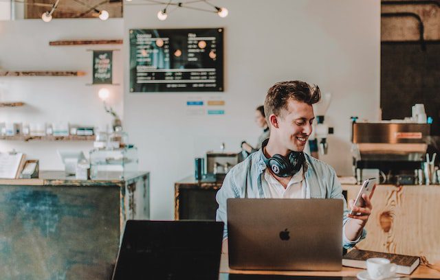 Unsplash - A man working on a laptop