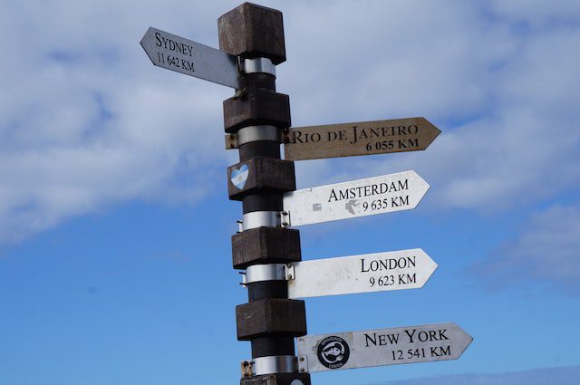 directions to different cities of the world