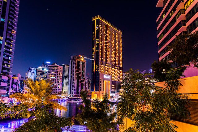 High-Rise Buildings at Night