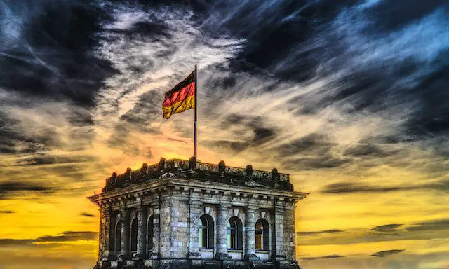 Germany Flag on Top of the Building