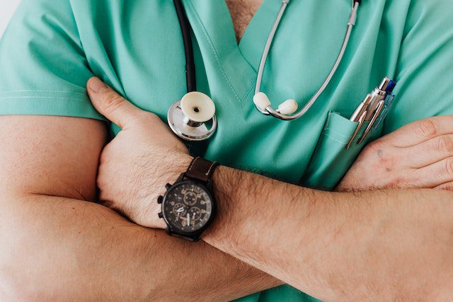 Doctor holding stethoscope