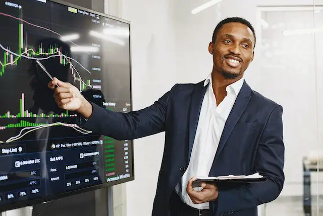 Man Holding Business Presentation