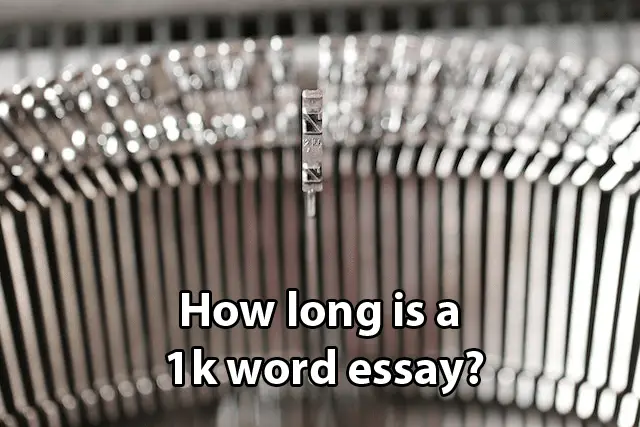 How long is a 1k word essay