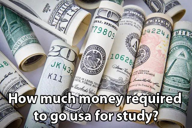 How much money required to go usa for study