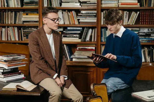 Men Sitting on the Table