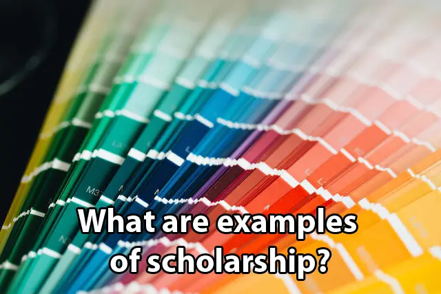 What are examples of scholarship