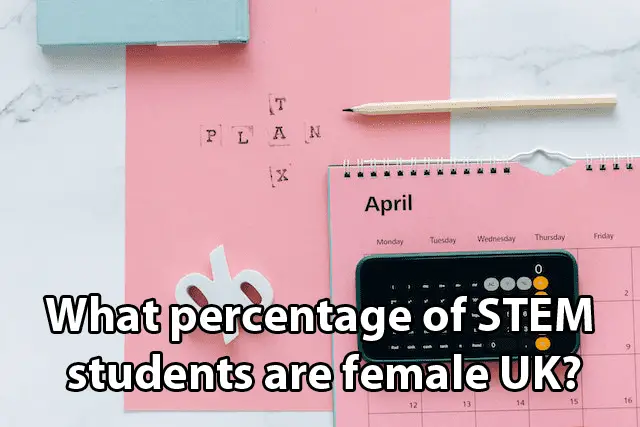 What percentage of STEM students are female UK