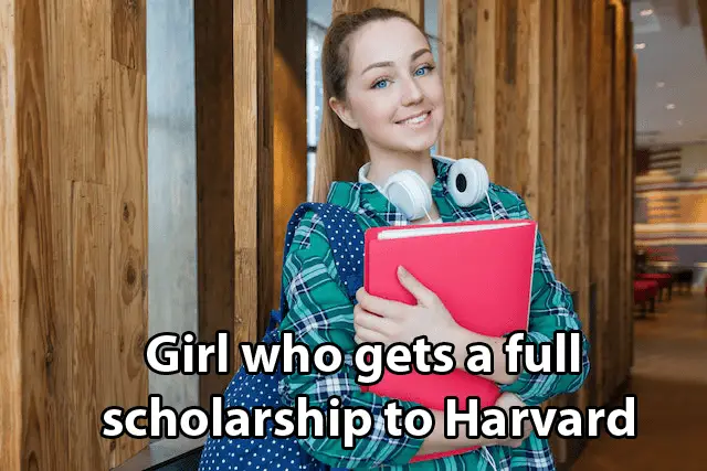 girl who gets a full scholarship to Harvard