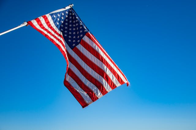 usa flag waving