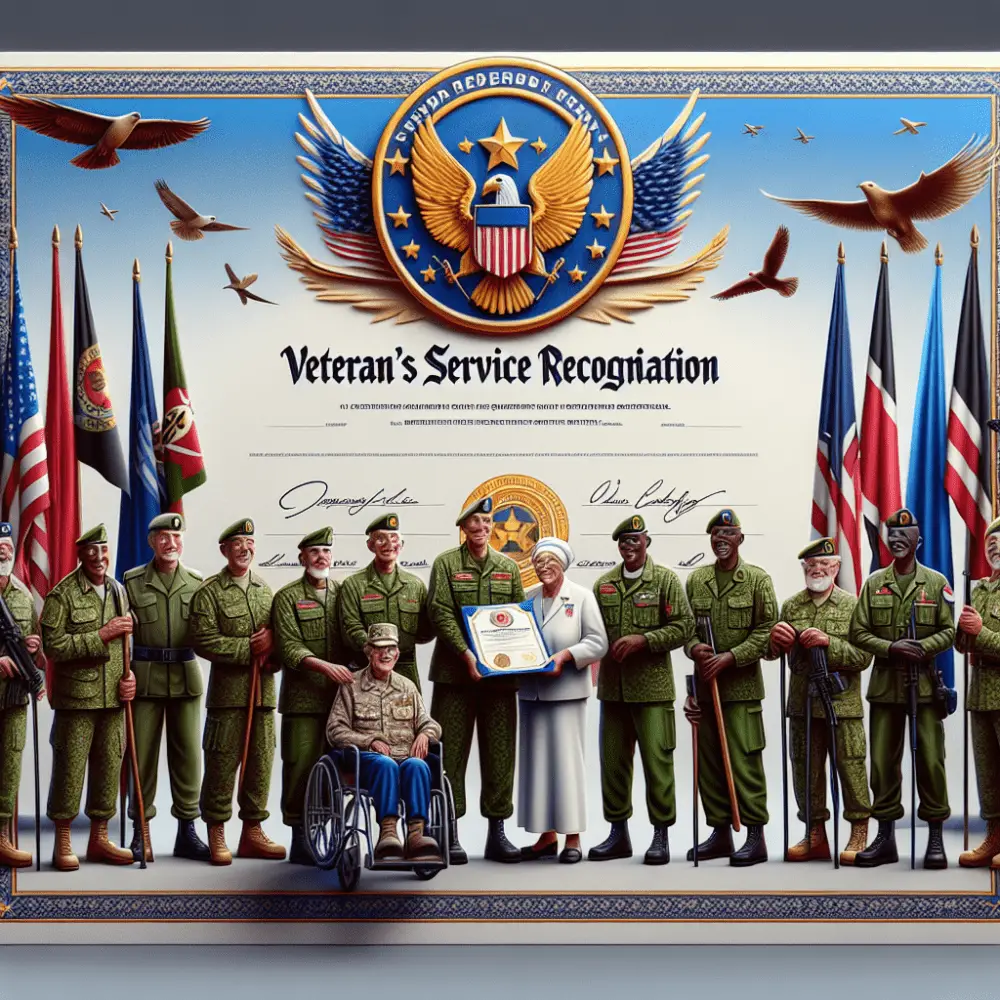 Veteran's Service Recognition award