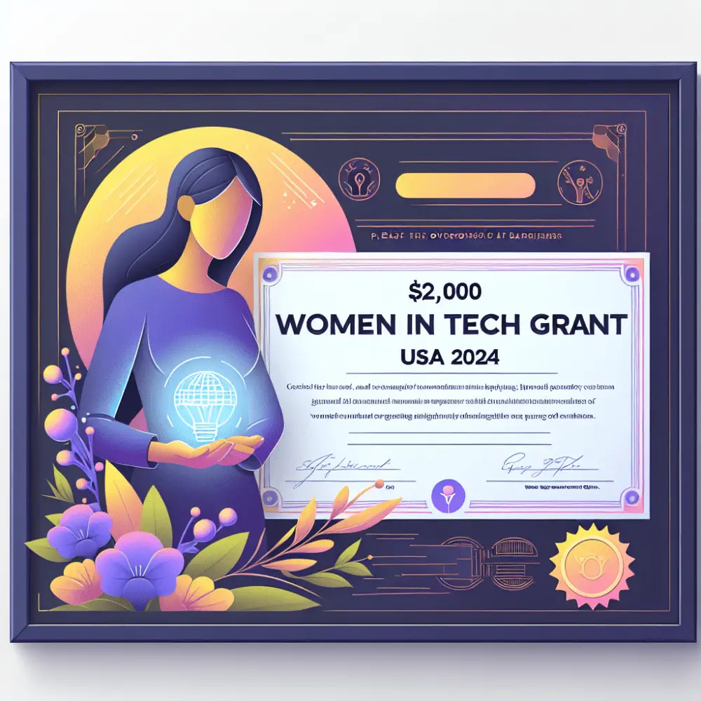 $2,000 Women in Tech Grant, USA 2024
