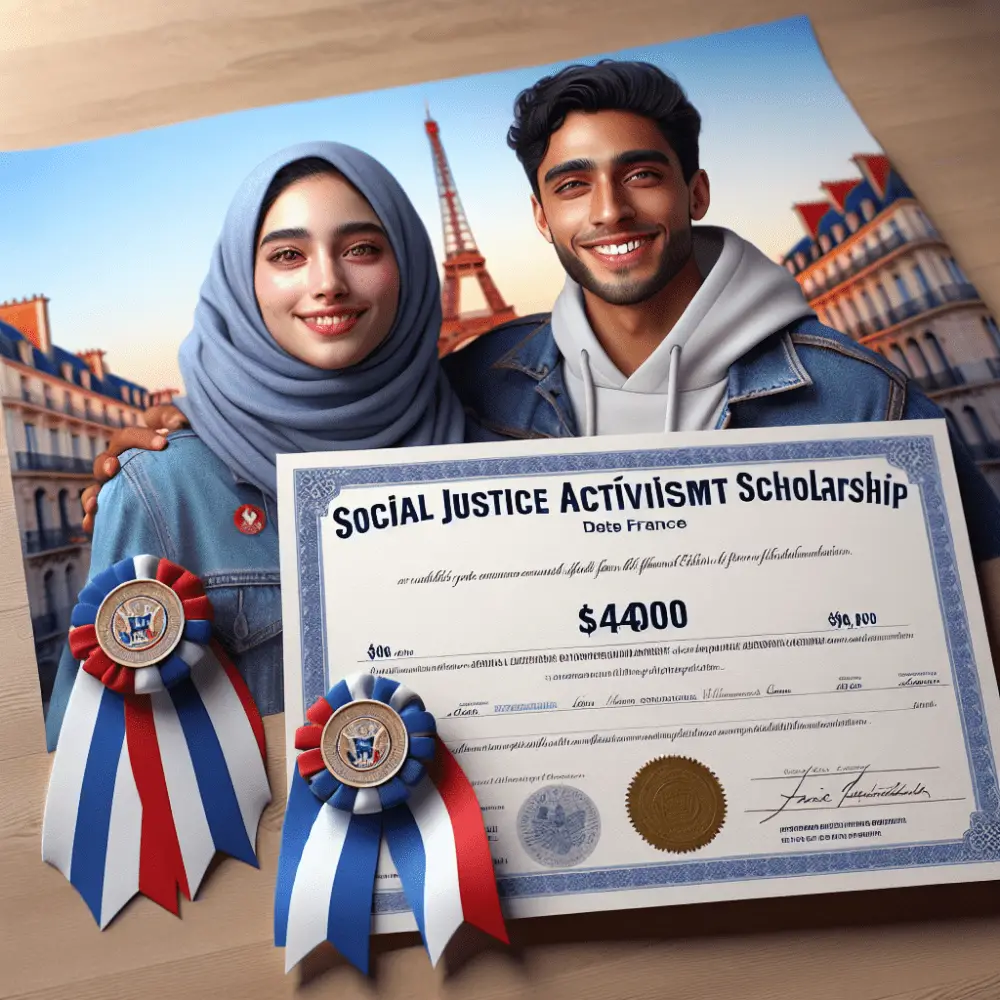 $4000 Social Justice Activism Scholarship, France 2024