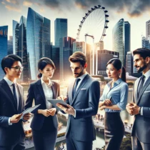 Business men in Singapore