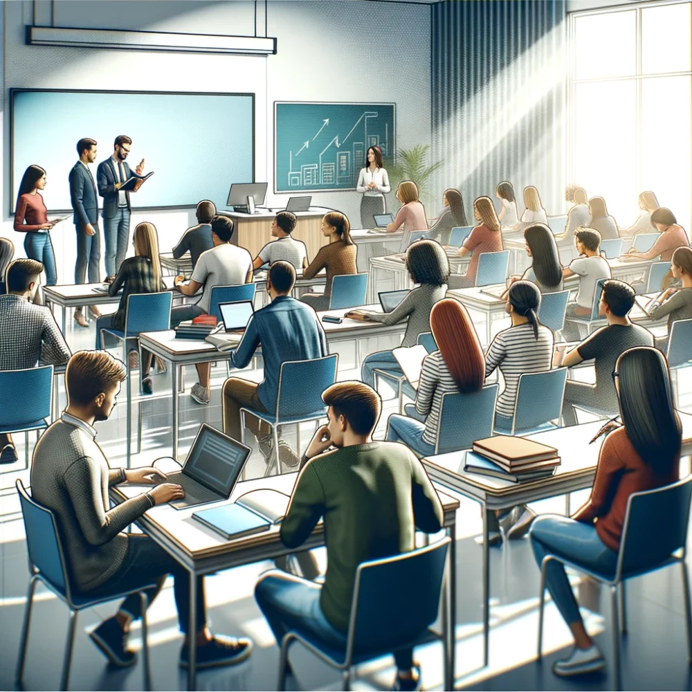 People in classroom
