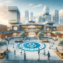 Image representing a modern medical school in China