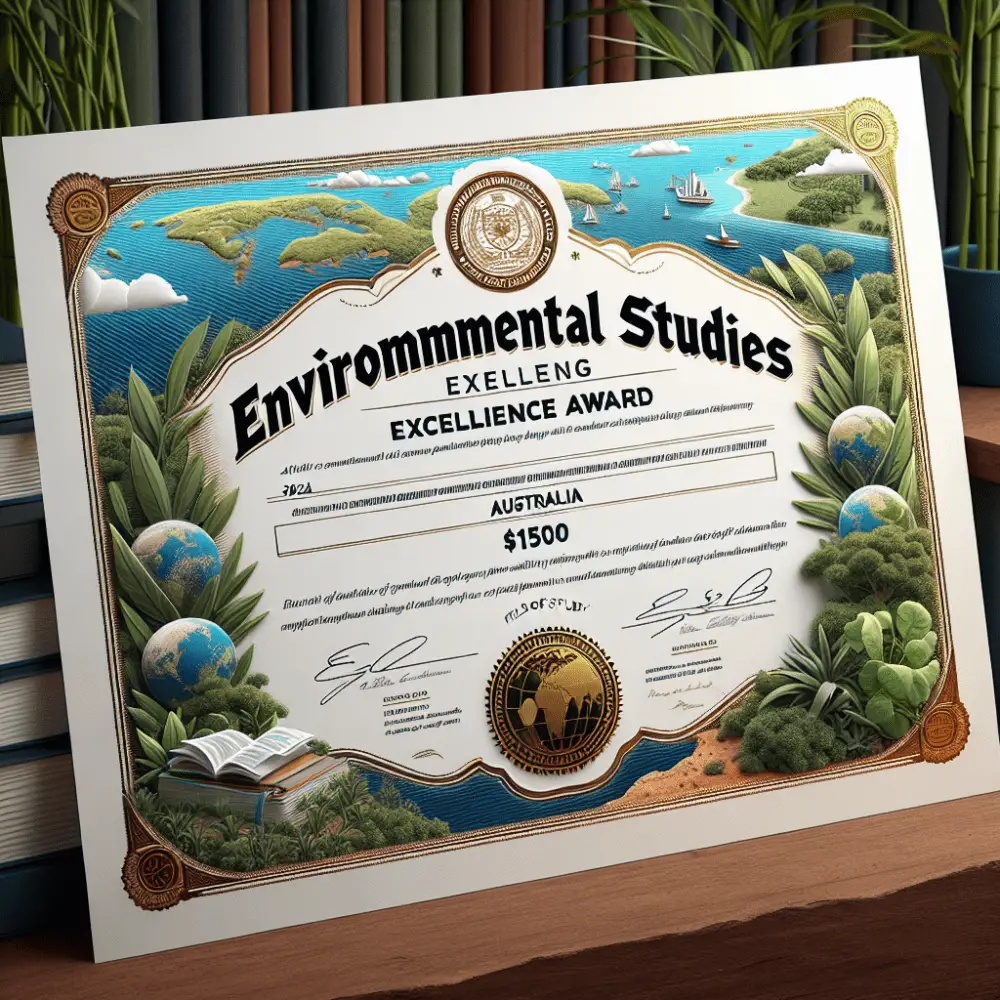 $1500 Environmental Studies Excellence Award, Australia 2024