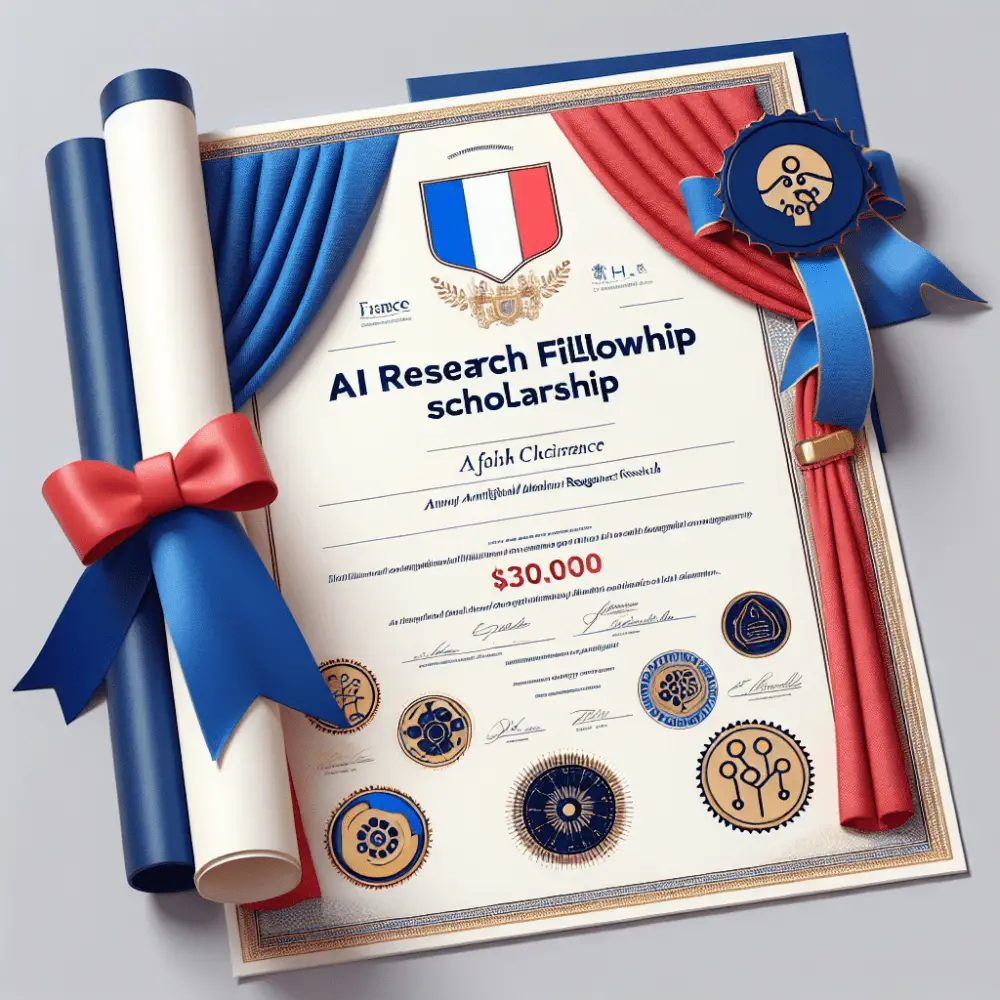 $30,000 AI Research Fellowship Scholarship in France, 2024