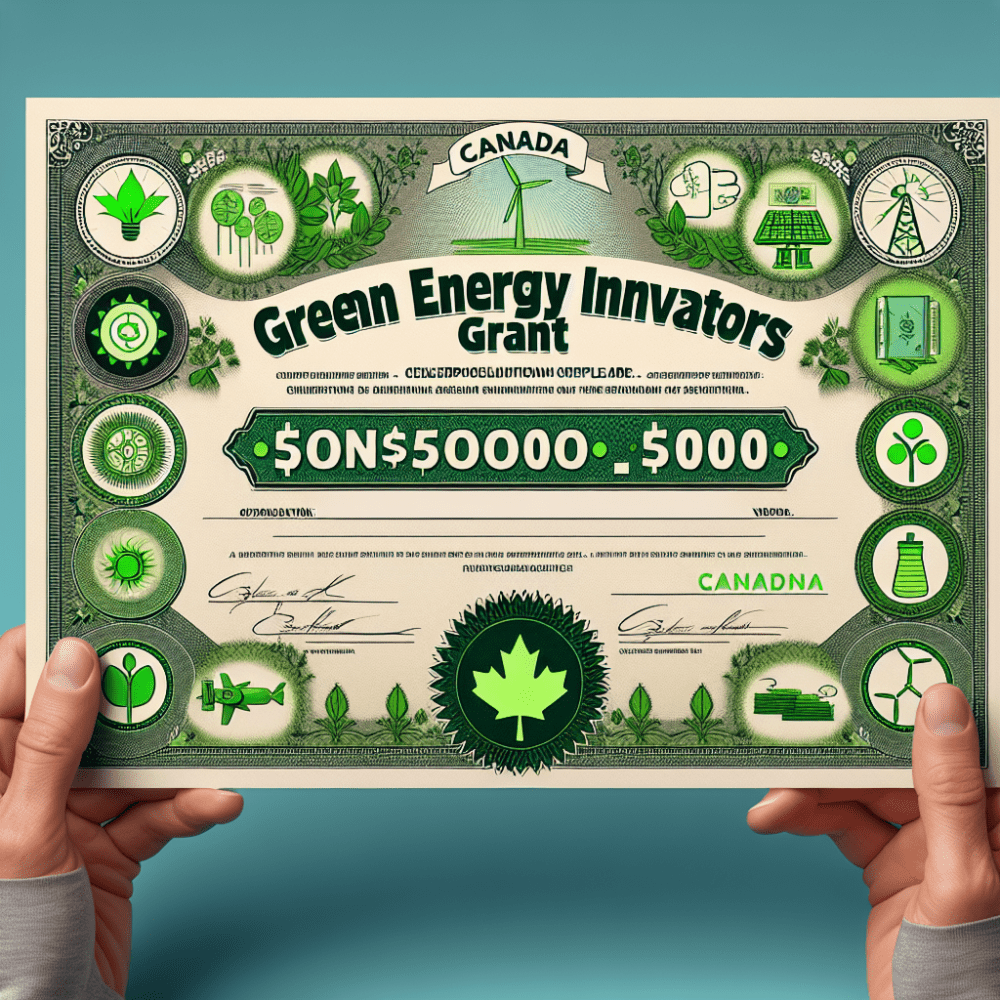 $5000 Green Energy Innovators Grant, Canada 2024