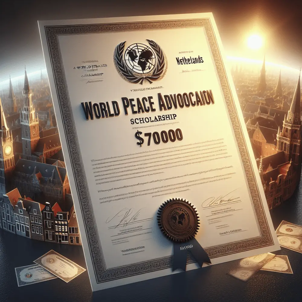 World Peace Advocacy Scholarship worth $7000 in Netherlands, 2024