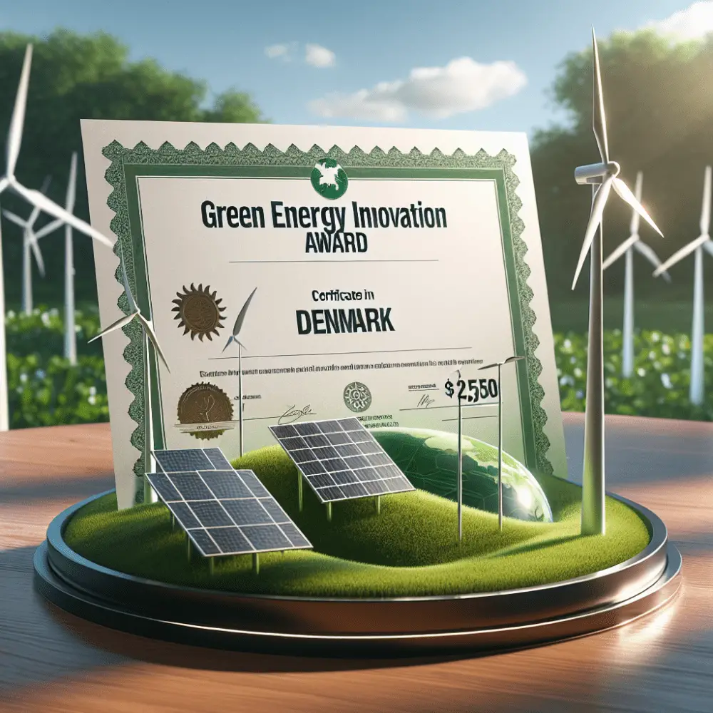 $2,500 Green Energy Innovation Award in Denmark, 2024