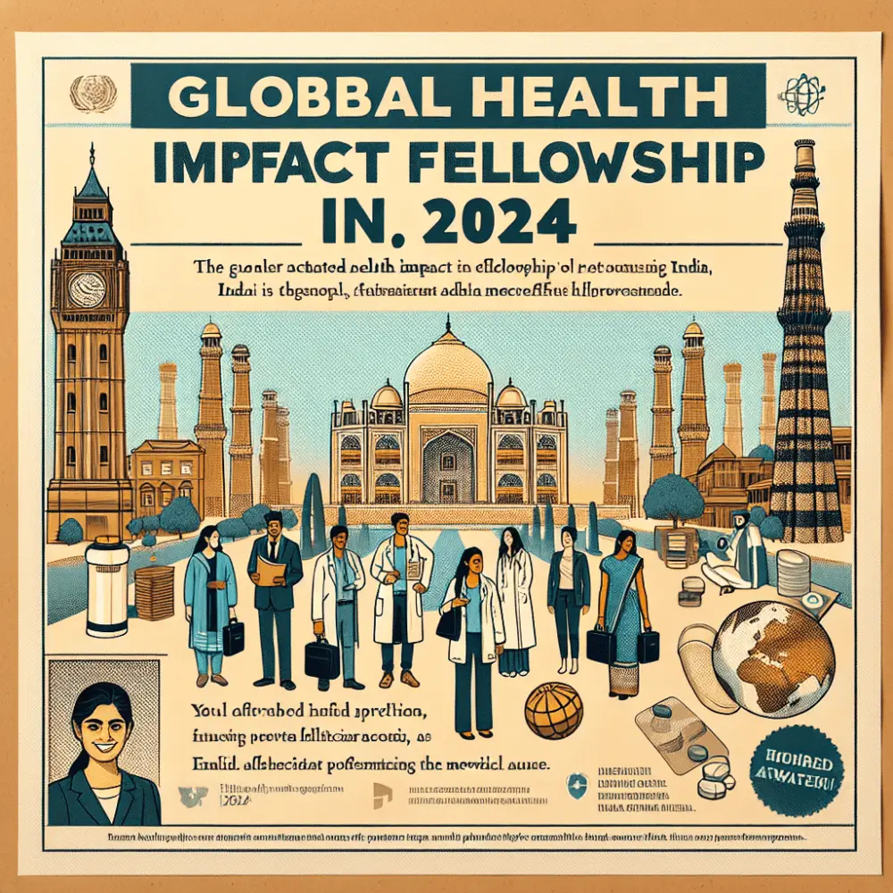 $3,000 Global Health Impact Fellowship in India, 2024