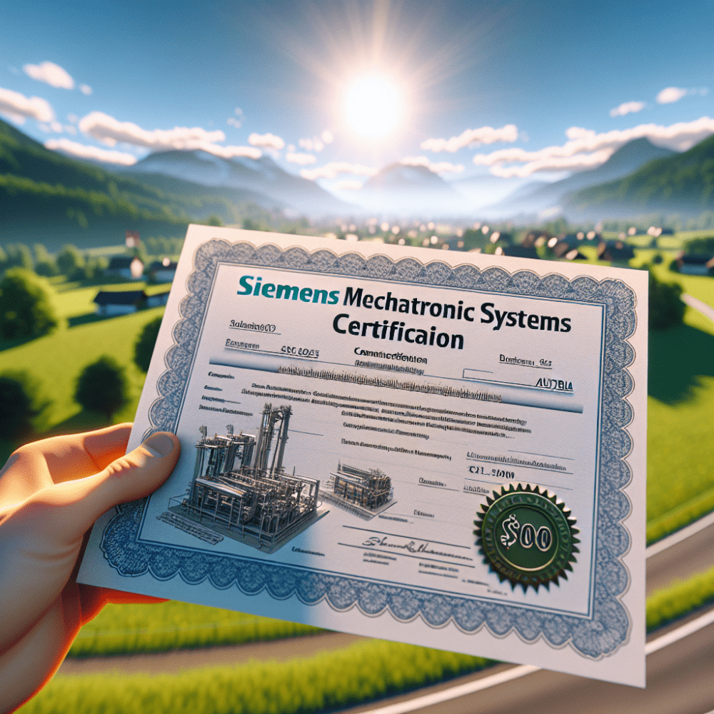 $900 Siemens Mechatronic Systems Certification for Engineers in Austria, Austria, 2024