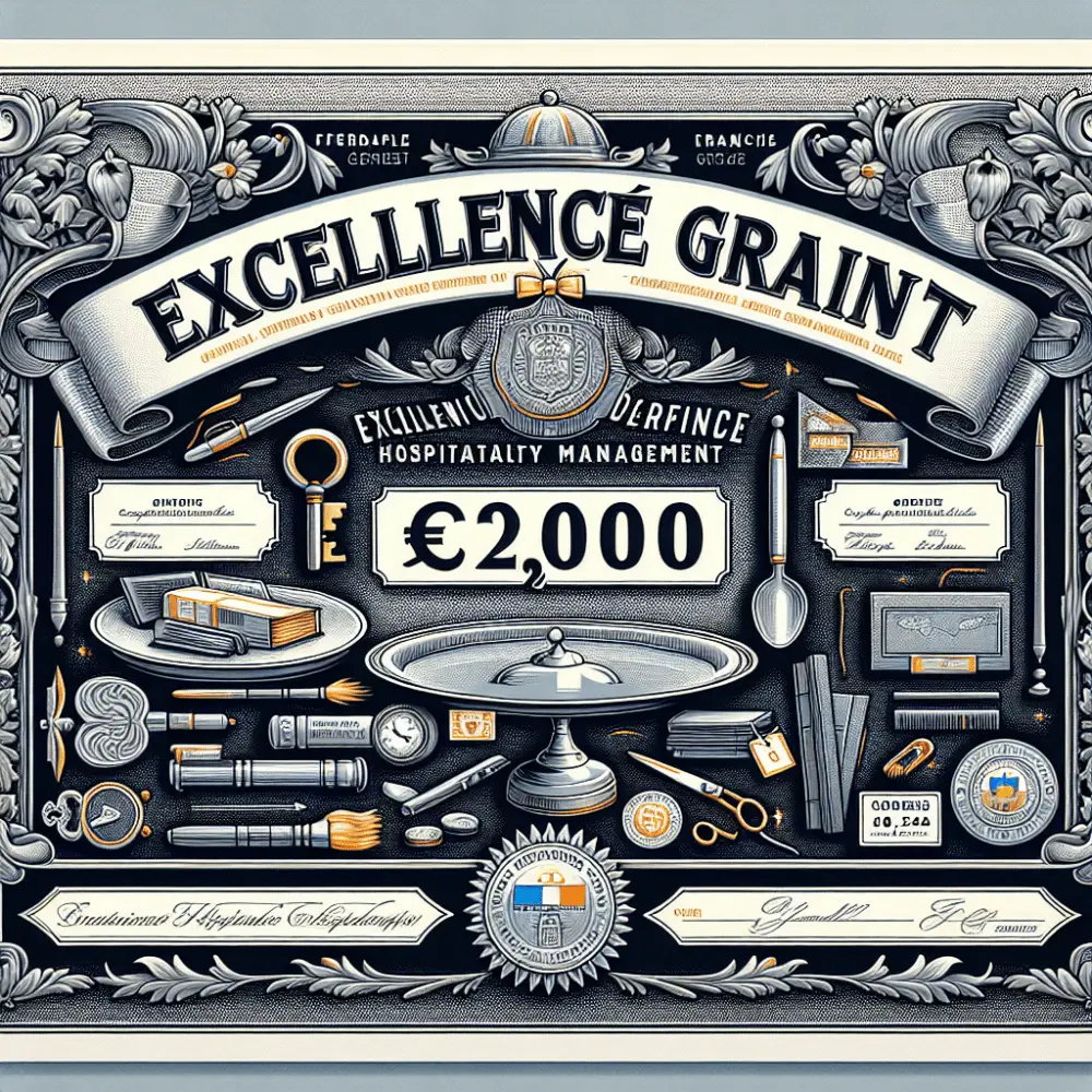 Hospitality Management Excellence Grant of €2,000 in France, 2024