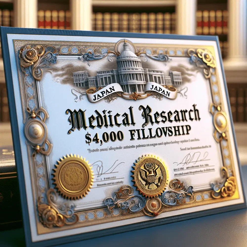 Medical Research $4,000 Fellowship in Japan, 2024