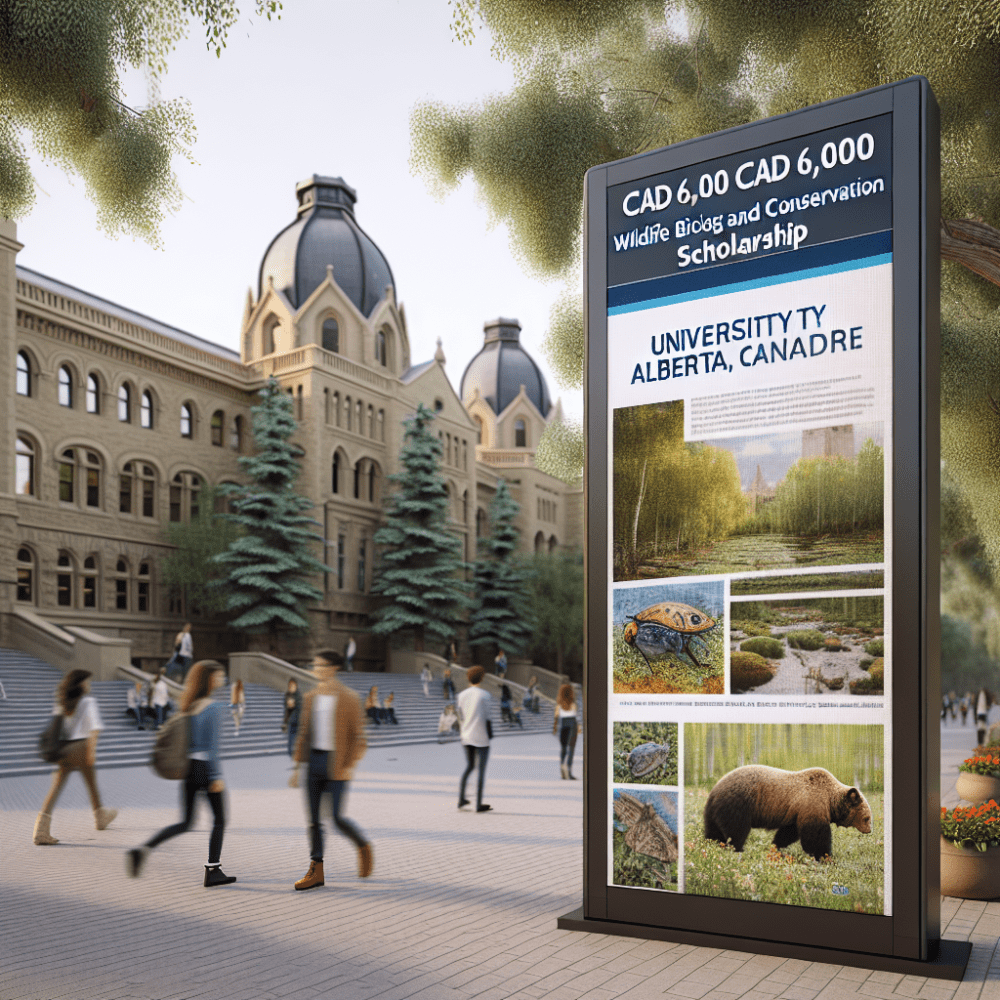 CAD 6,000 Wildlife Biology and Conservation Scholarship at University of Alberta, Canada, 2025