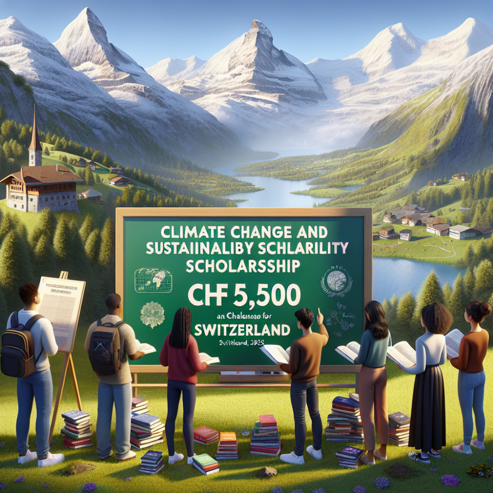 Climate Change and Sustainability CHF 5,500 Scholarship in Switzerland, 2025