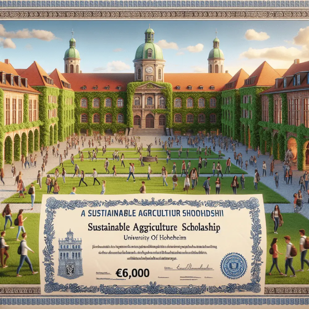 €6,000 Sustainable Agriculture Scholarship at University of Hohenheim, Germany, 2025