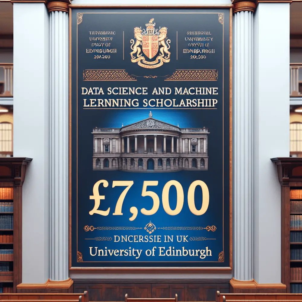 £7,500 Data Science and Machine Learning Scholarship at University of Edinburgh, UK, 2025
