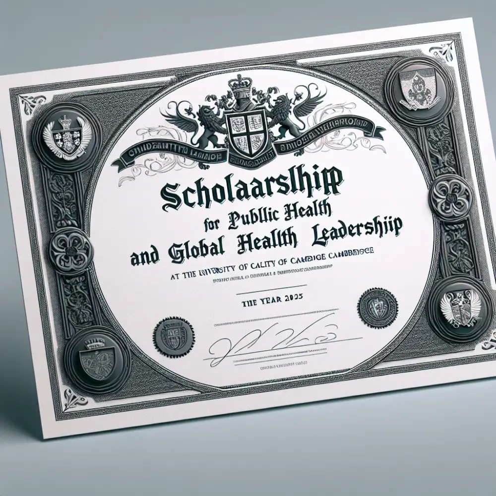 £7,500 Public Health and Global Health Leadership Scholarship at University of Cambridge, UK, 2025