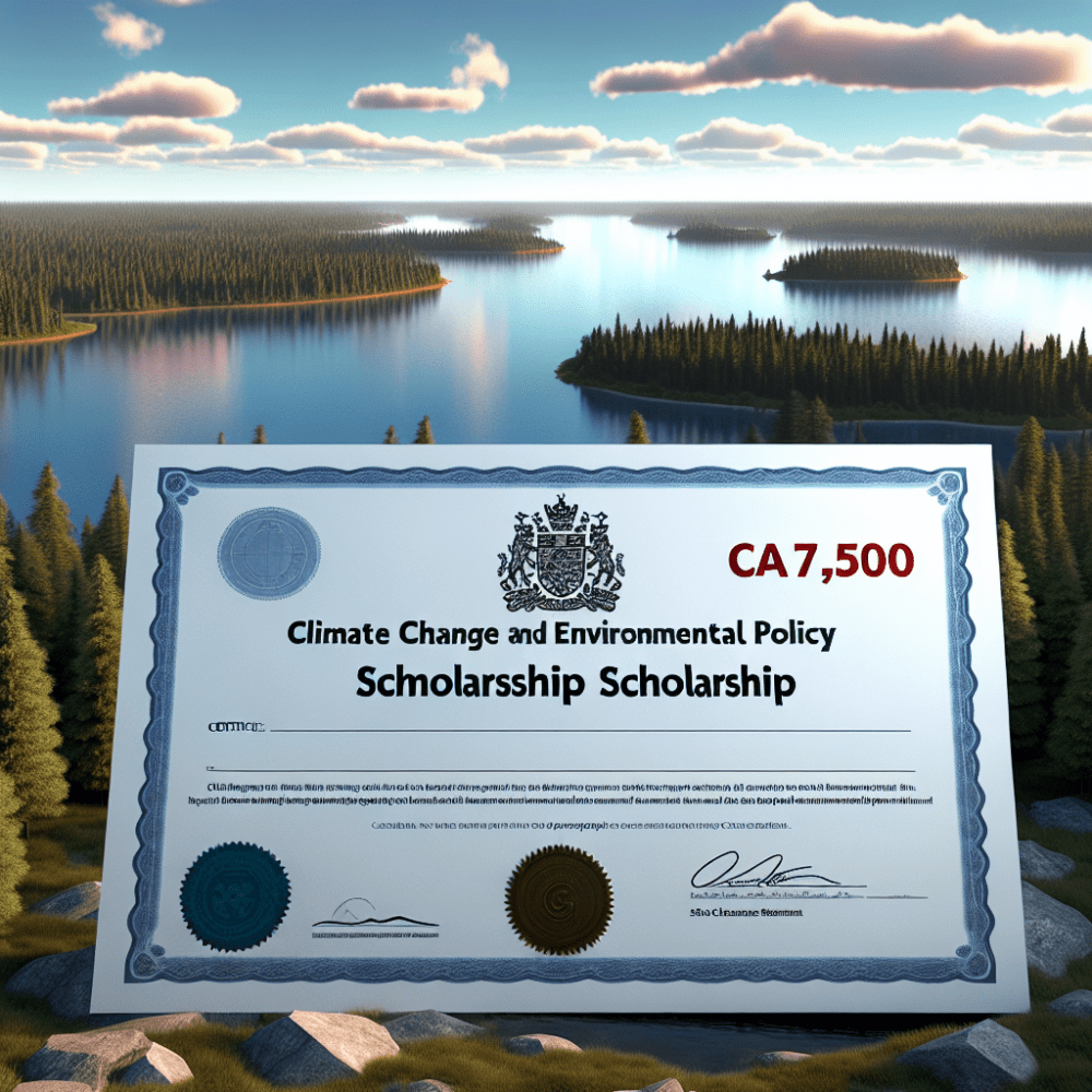 CAD 7,500 Climate Change and Environmental Policy Scholarship in Canada, 2025